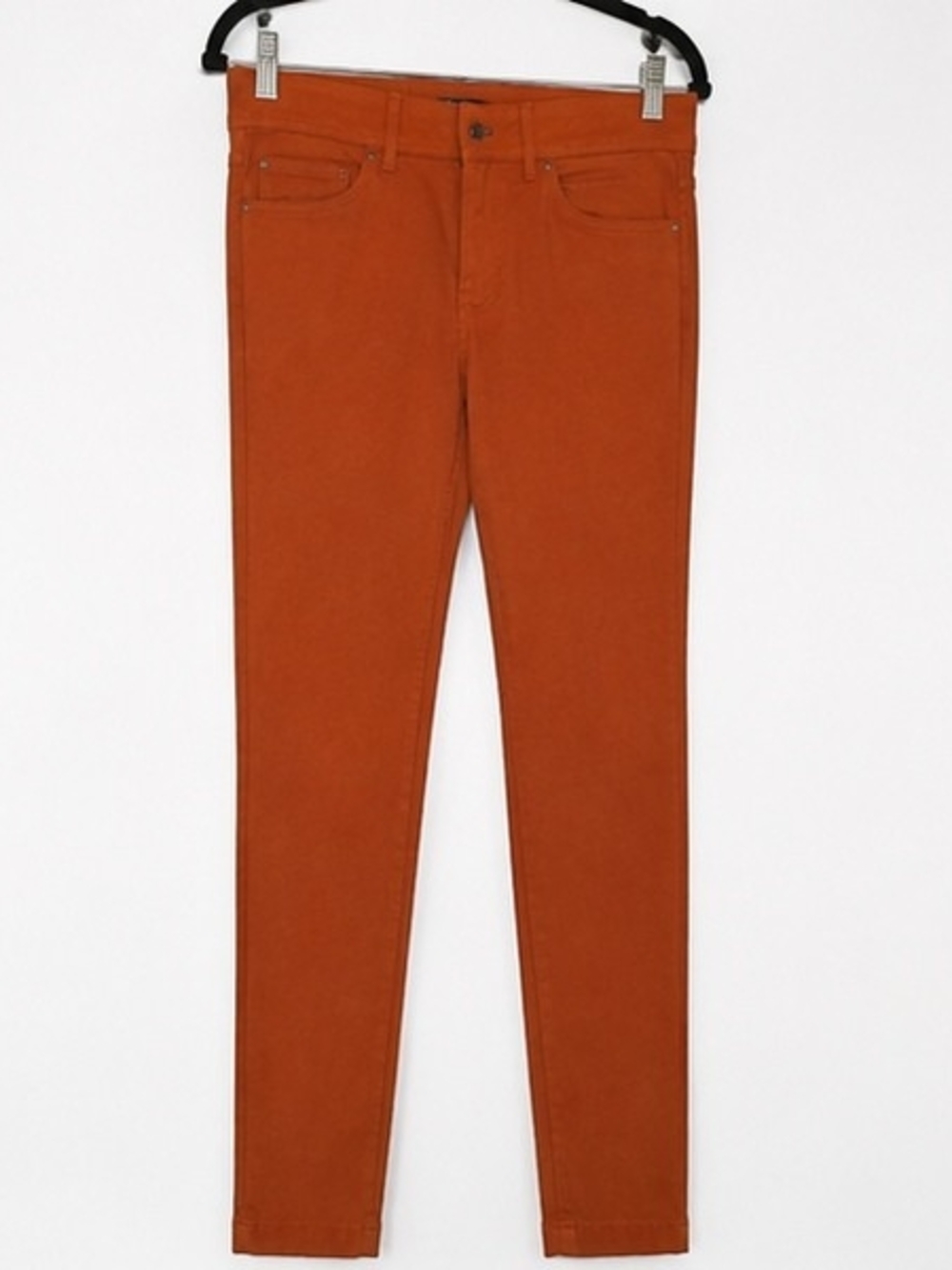 Madison Straight-Leg Pants in Rust Orange